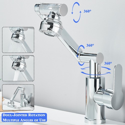 Chrome bathroom sink faucet - bathroom,